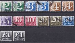 Grande - Bretagne  Taxe  1970  Lot - Strafportzegels