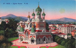 FRANCE - Nice - Eglise Russe -  Colorisé - Carte Postale Ancienne - Monumentos, Edificios