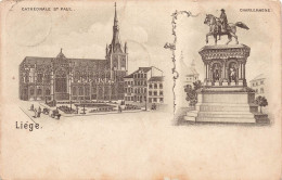 BELGIQUE - Liège - Cathédrale St Paul - Statue De Charlemagne - Carte Postale Ancienne - Liege