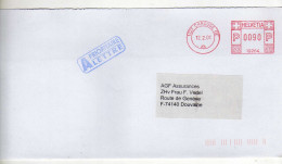Enveloppe SUISSE HELVETIA Oblitération E.M.A. 1227 CAROUGE GE 12/02/2001 - Marcophilie