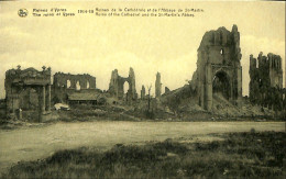 Belgique -  Flandre Occidentale - Ieper - Ypres - Ruines D'Ypres 1914-18 - Ruines De La Cathédrale Et De L'Abbaye - Ieper