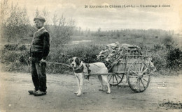 37 - Environs De CHINON - Un Attelage à Chien / TOP RARE  / TTB - Chinon