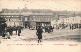 BELGIQUE - Liège - Le Palais - Place Saint Lambert - Animé - Carte Postale Ancienne - Liege