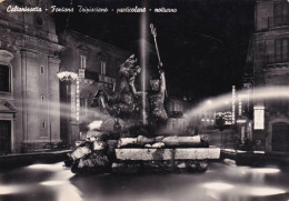 Cartolina Caltanissetta - Fontana Tripisciano - Particolare - Notturno - Caltanissetta