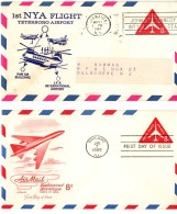 (N18) USA SCOTT 2 X UC 37 - FDC Chicago 1965 + 1st NYA Flight Teterboro Airport - John F.Kennedy Int'l Airport STA. 1967 - 3c. 1961-... Covers