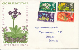 Great Britain FDC 5-8-1964 International Botanical Congress 5-8-1964 Complete Set Of 4 With Cachet - 1952-1971 Pre-Decimal Issues