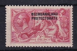 Bechuanaland: 1913/24   KGV 'Bechuanaland Protectorate' OVPT - Seahorse   SG89   5/-    Rose-carmine     MH - 1885-1964 Bechuanaland Protettorato