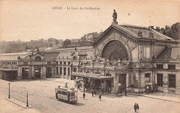 BELGIQUE - Liège - La Gare Des Guillemins - Tramways - Animé - Carte Postale Ancienne - Liege