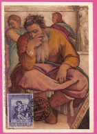 Ag3504 - VATICAN - POSTAL HISTORY - Set 2  Maximum Card - 1964,Michelangelo ART - Cartoline Maximum