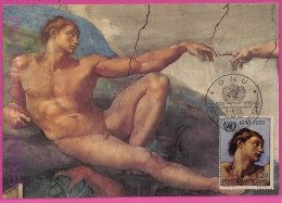 Ag3509 - VATICAN - POSTAL HISTORY - Maximum Card - 1970 Michelangelo ART - Cartes-Maximum (CM)