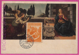 Ag3512 - VATICAN - POSTAL HISTORY - Maximum Card - 1959, ART - Cartes-Maximum (CM)