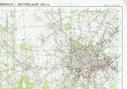 Institut Géographique Militaire Be - "GEMMENICH-BOTSELAAR" - N° 35/5-6 - Edition: 1956 - Echelle 1/25.000 - Cartes Topographiques