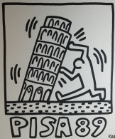 LITHOGRAPHIE - PISA 89 - KEITH HARING (1958 - 1990) - PISE , ITALIE - Lithographien