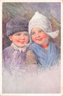 PEINTURES - TABLEAUX - Enfants - Colorisé - Carte Postale Ancienne - Peintures & Tableaux