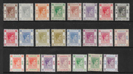 HONG KONG 1938 - 1952 SET SG 140/162 MOUNTED MINT Cat £1100 - Unused Stamps