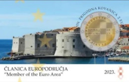 Kroatië 2023   2 Euro Commemo In CC "Introductie Van De Euro In Kroatië" Introduction D'euro En Kroatië" !! - Kroatië