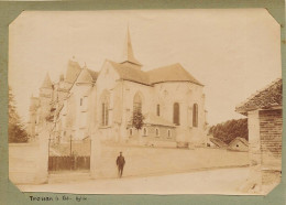 Trouan Le Grand , Trouans * 1902 * Rue Et église Du Village * Vilageoie Militaire * Photo Ancienne Format 16x10.6cm - Sonstige & Ohne Zuordnung