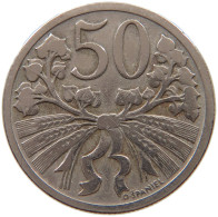 CZECHOSLOVAKIA 50 HALERU 1921  #a056 0157 - Tchécoslovaquie