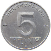 GERMANY DDR 5 PFENNIG 1952 E  #a021 0707 - 5 Pfennig