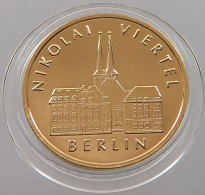 GERMANY DDR 5 MARK 1987 Nikolaiviertel VERGOLDET #sm07 1167 - 5 Mark