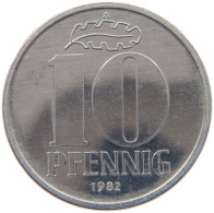 GERMANY DDR 10 PFENNIG 1982 EXPORT #c078 0545 - 10 Pfennig