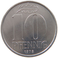 GERMANY DDR 10 PFENNIG 1978  #a089 0081 - 10 Pfennig