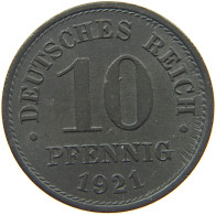 DEUTSCHES REICH 10 PFENNIG 1921  #s002 0157 - 10 Rentenpfennig & 10 Reichspfennig