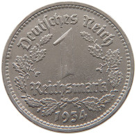 DRITTES REICH MARK 1934 D J.354 #a034 0413 - 1 Reichsmark