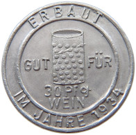 DRITTES REICH 30 PFENNIG 1934 30 PFENNIG WEIN 1934 #a022 0181 - Andere & Zonder Classificatie