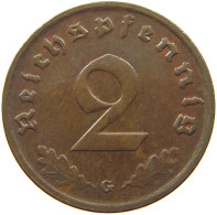 DRITTES REICH 2 PFENNIG 1939 G  #a043 0695 - 2 Reichspfennig