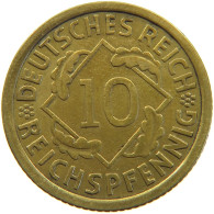 DRITTES REICH 10 PFENNIG 1933 J  #a054 0639 - 10 Reichspfennig