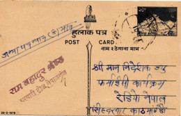 71586 - Nepal - 1978 - 20P Himalaya GAKte BANKE - Nepal