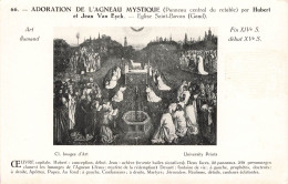 BELGIQUE - Gand - Adoration De L'Agneau Mystique - Hubert Et Jean Van Eyck - Eglise Saint Bavon - Carte Postale Ancienne - Gent