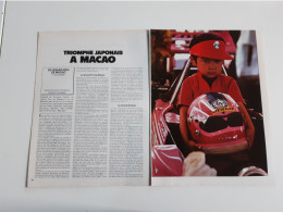 Coupure De Presse De 1982 Triomphe Japonais à Macao - Automovilismo - F1