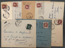 France, Type Pétain, Lot De 7 Enveloppes - (A1794) - WW II