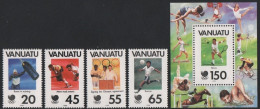 Vanuatu 1988 - Mi-Nr. 793-796 & Block 11 ** - MNH - Olympia Seoul - Vanuatu (1980-...)