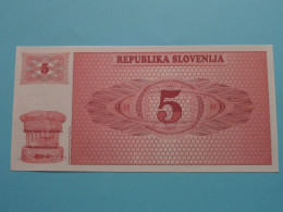 5 Tolarjev () Republika Slovenija ( For Grade See SCAN ) UNC ! - Slovenië