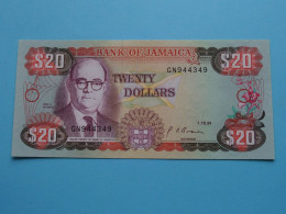 20 Twenty Dollars ( 1.10.91 ) Bank Of Jamaica ( For Grade See SCAN ) UNC ! - Giamaica