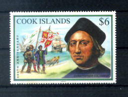 1992 COOK SET MNH ** 1042 500° Ann. Scoperta Dell'America - Islas Cook