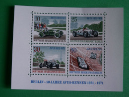 BLOC  BERLIN  //     50 è  ANNIVERSAIRE  COURSES  AUTOMOBILES  --  1971 Neuf  ** Cote 2,50   Euro - Blocks & Sheetlets