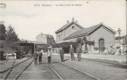 Modave  La Gare Vers Le Réseau - Modave