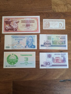 LOT N°1 6 BILLETS UNC MONDE - Andere & Zonder Classificatie