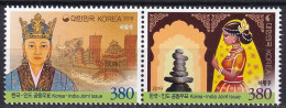 South Korea 2019 India, Joint Issue,Flag,Boat,Architecture,Dragon, Queen Heo, Princess Suriratna, 2v Set MNH (**) - Joint Issues