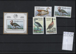 Venda Birds Theme Michel Cat.No. Mnh/** 150/153 + Sheet 3 - Venda