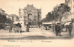 BELGIQUE - Bruxelles - Place Anneesens - Animé - Carte Postale Ancienne - Marktpleinen, Pleinen