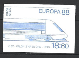 Carnet Europa Neuf ** Suède N 1478 - 1988