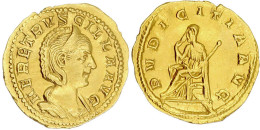 Aureus 250/251. Drapierte Büste R./PVDICITIA AVG. Pudicitia Thront L. 4,65 G. Vorzüglich, Min. Gewellt. Calicó 3308. RIC - Sonstige & Ohne Zuordnung