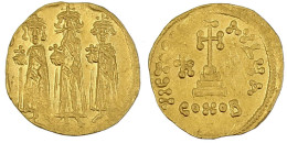 Solidus 639/641, Constantinopel, 1. Offizin, Ohne Indiktion. Heraclius, Heraclius Constantin Und Heraclonas Stehen Neben - Byzantium