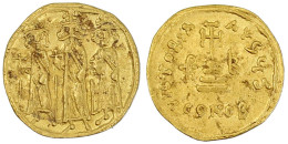 Solidus 639/641, Constantinopel, 7. Offizin, 2. Indiktion. Heraclius, Heraclius Constantin Und Heraclonas Stehen Nebenei - Byzantinische Münzen