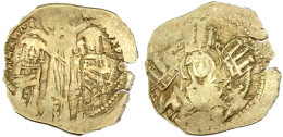 Hyperpyron 1295/1320, Constantinopel. Christus Krönt Beide Kaiser/Maria In Stadtmauer. 4,22 G. Sehr Schön, Kl. Schrötlin - Bizantinas